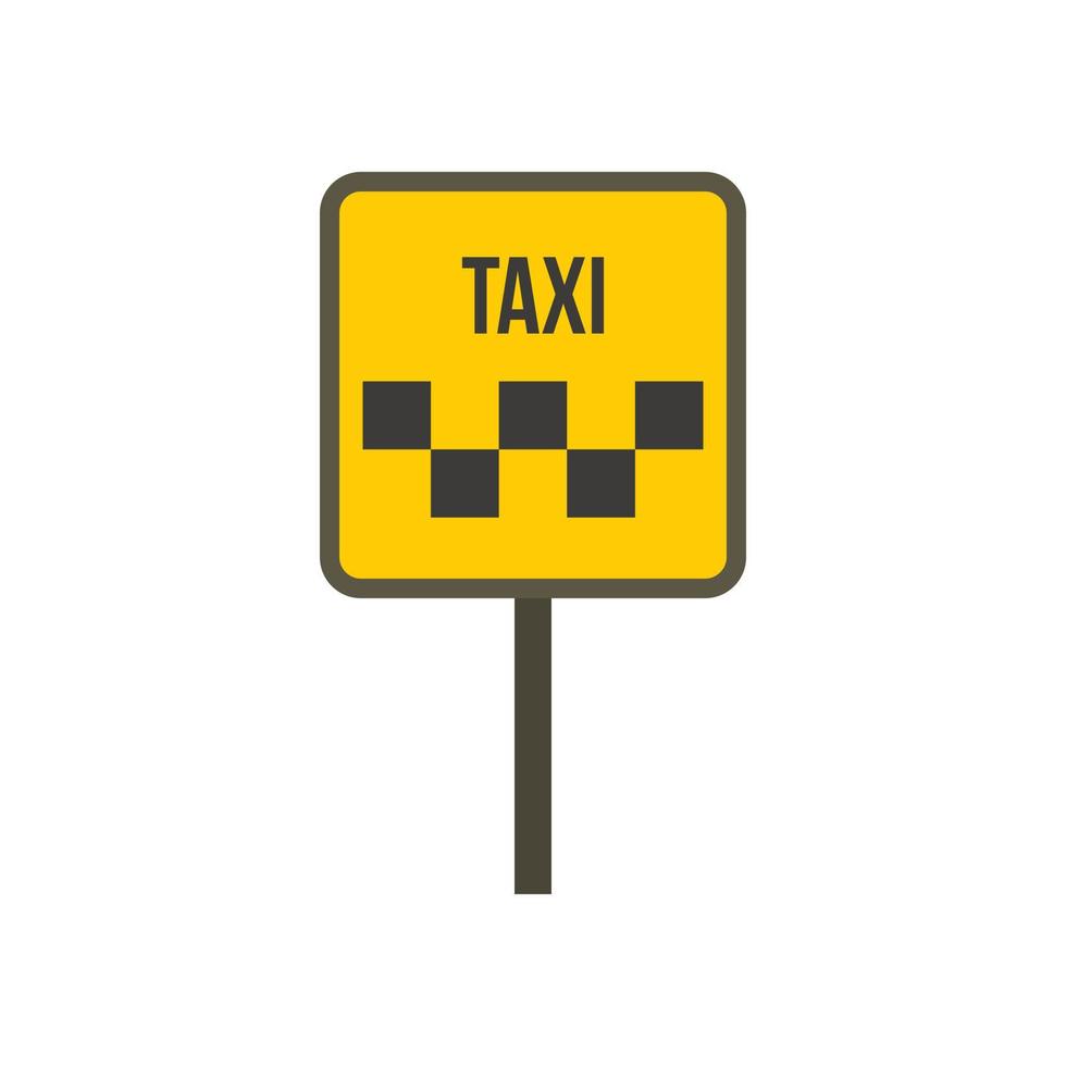 taxi teken icoon in vlak stijl vector