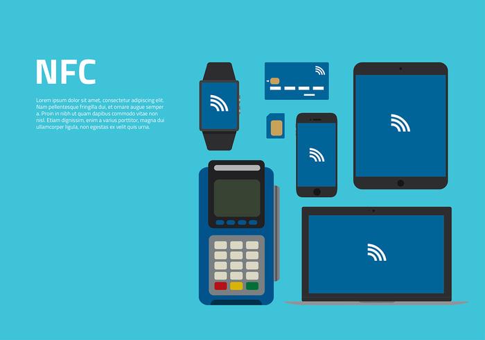 NFC Apparatuur Gratis Vector