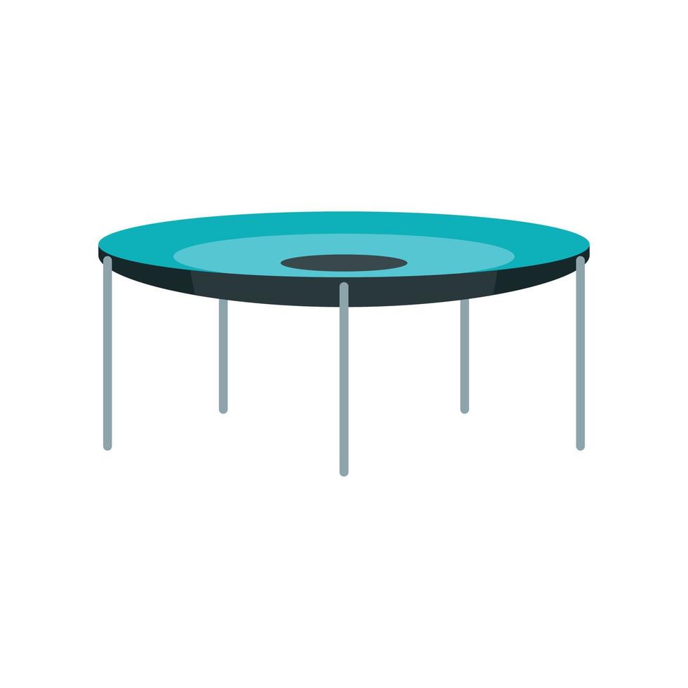 ronde trampoline icoon, vlak stijl vector