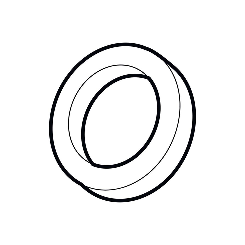 intersekse teken icoon, schets stijl vector