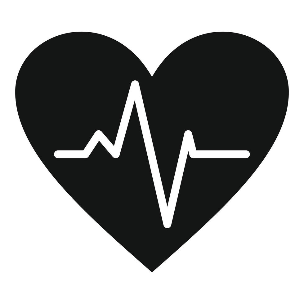 gezond hart icoon, gemakkelijk stijl vector
