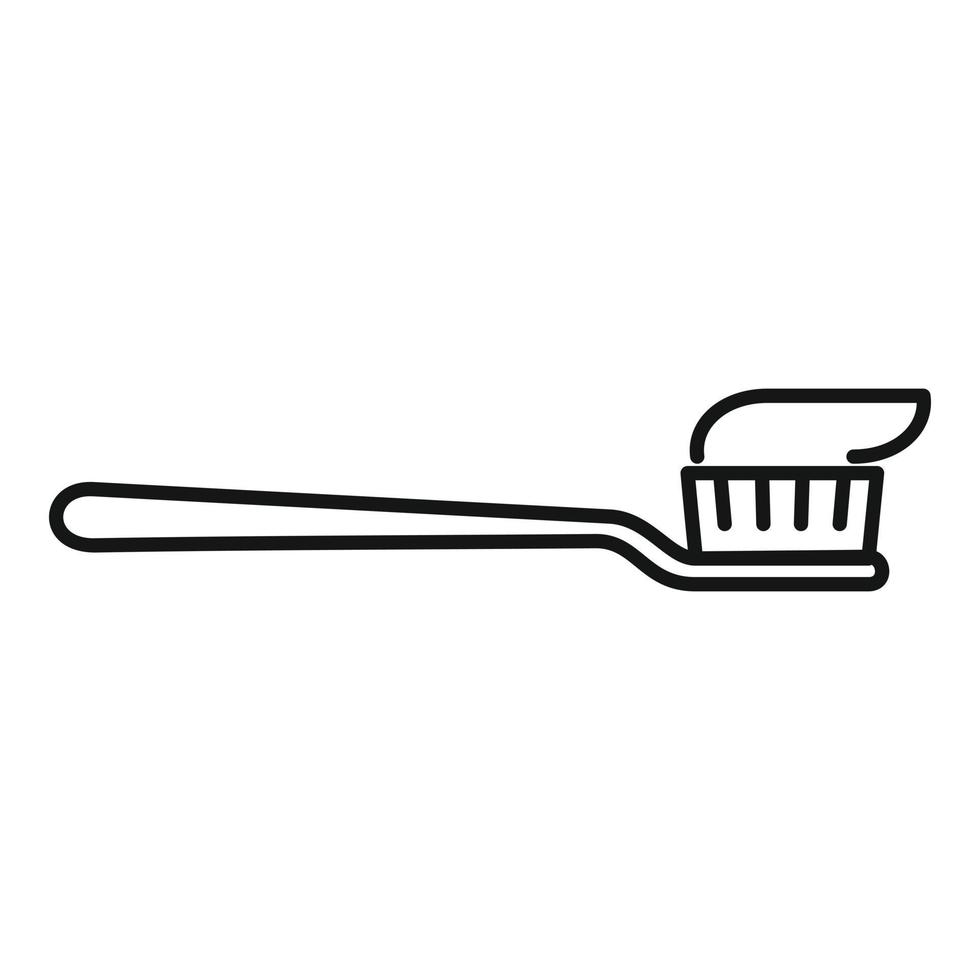 tandenborstel tandpasta icoon, schets stijl vector
