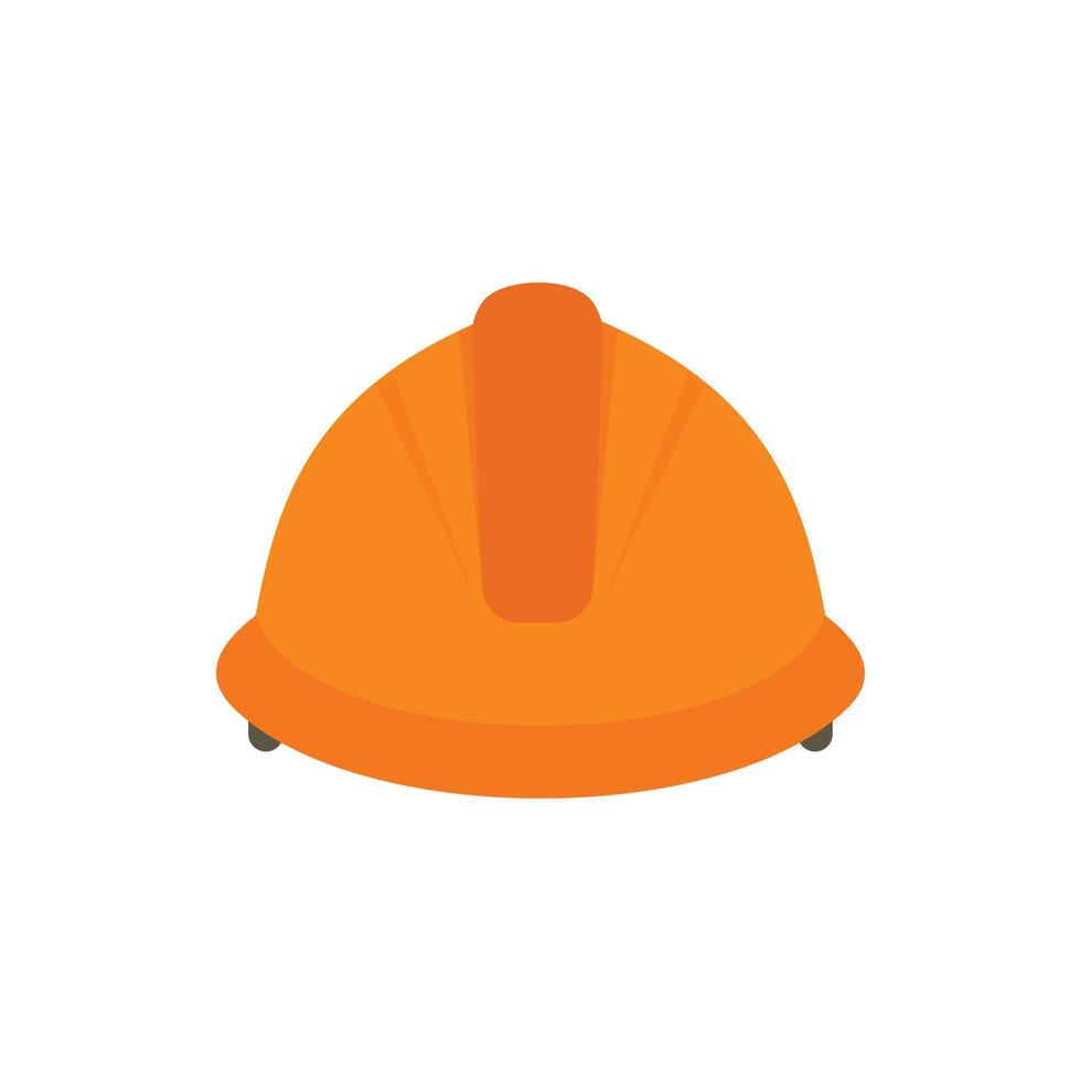 bouw helm icoon, vlak stijl vector