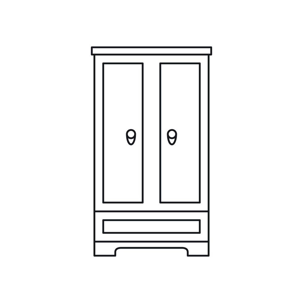 garderobe icoon in schets stijl vector