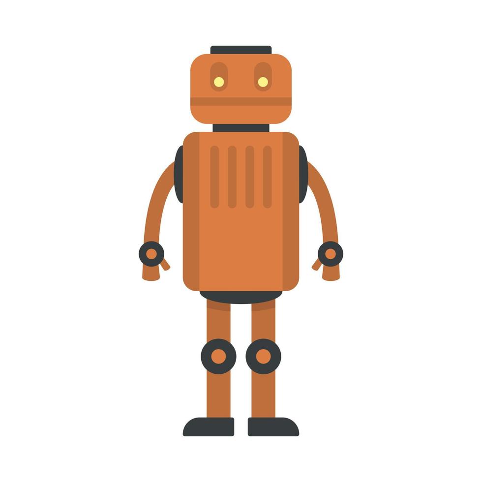 oud robot icoon, vlak stijl vector