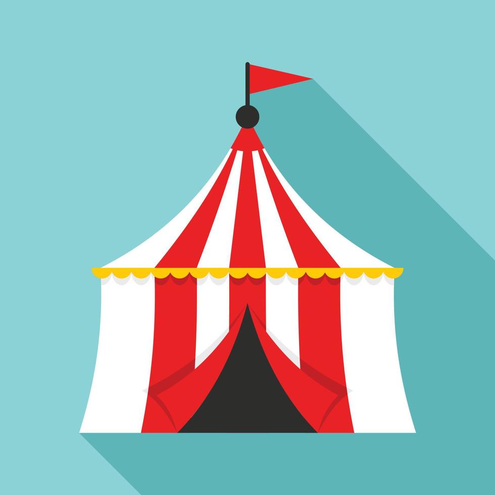 circus tent icoon, vlak stijl vector