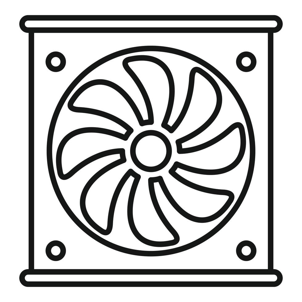 plastic ventilator icoon, schets stijl vector