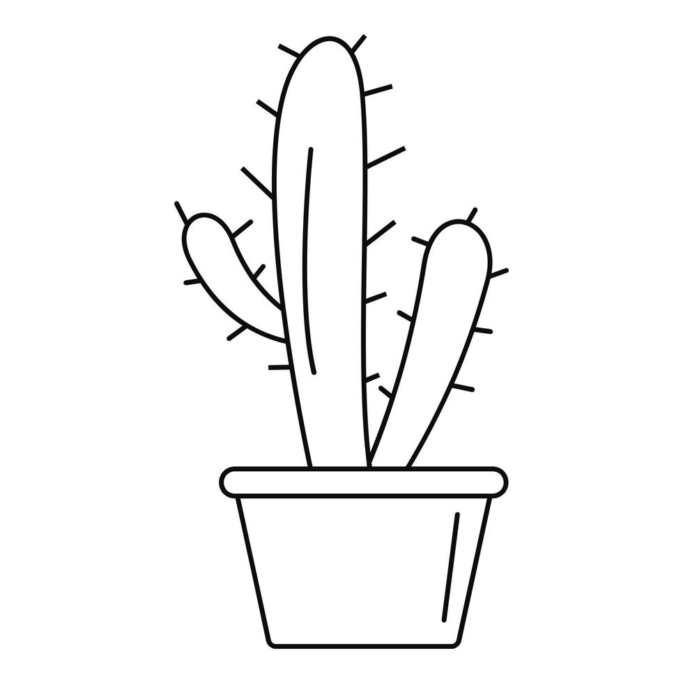 cactus icoon, schets stijl vector