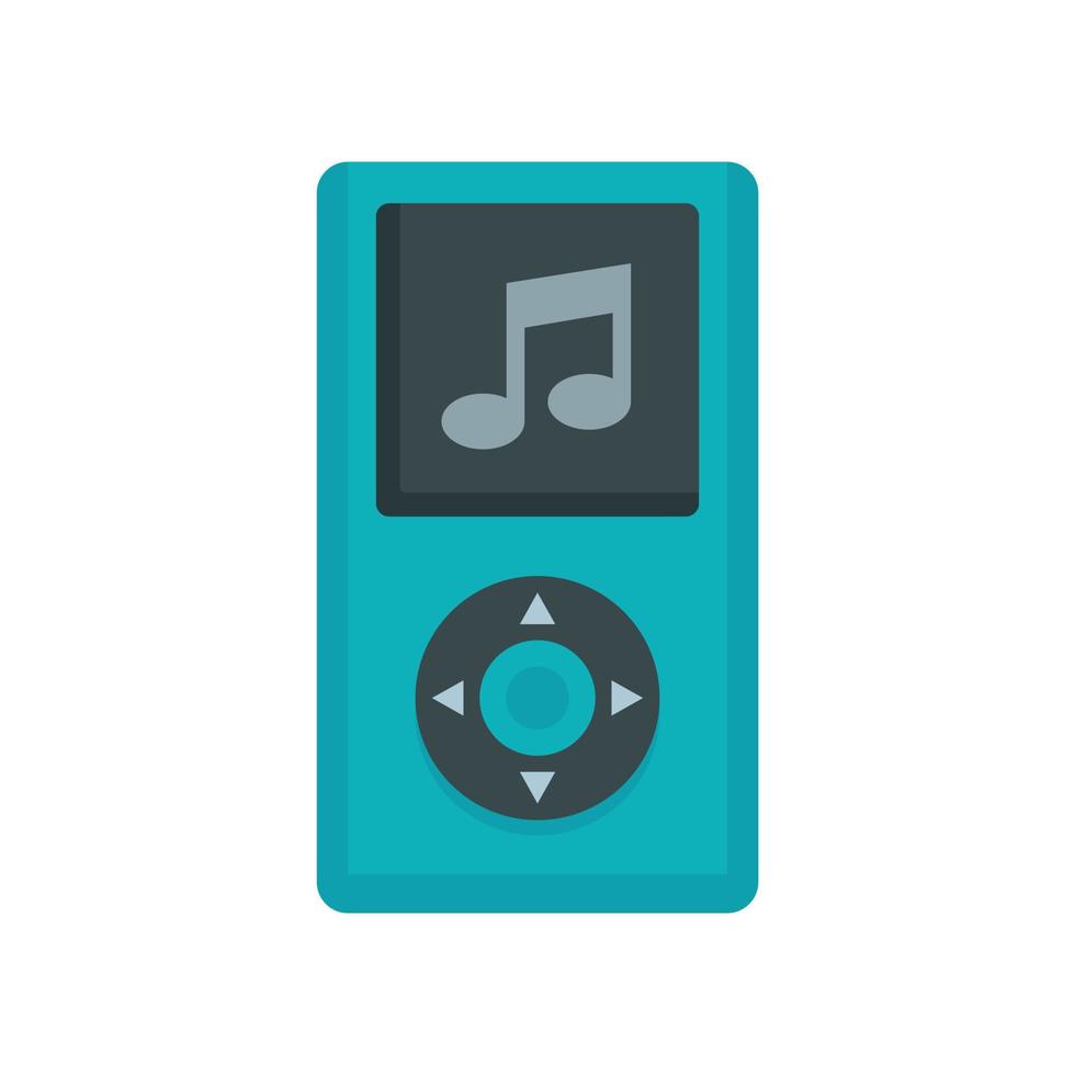 portable muziek- speler icoon, vlak stijl vector