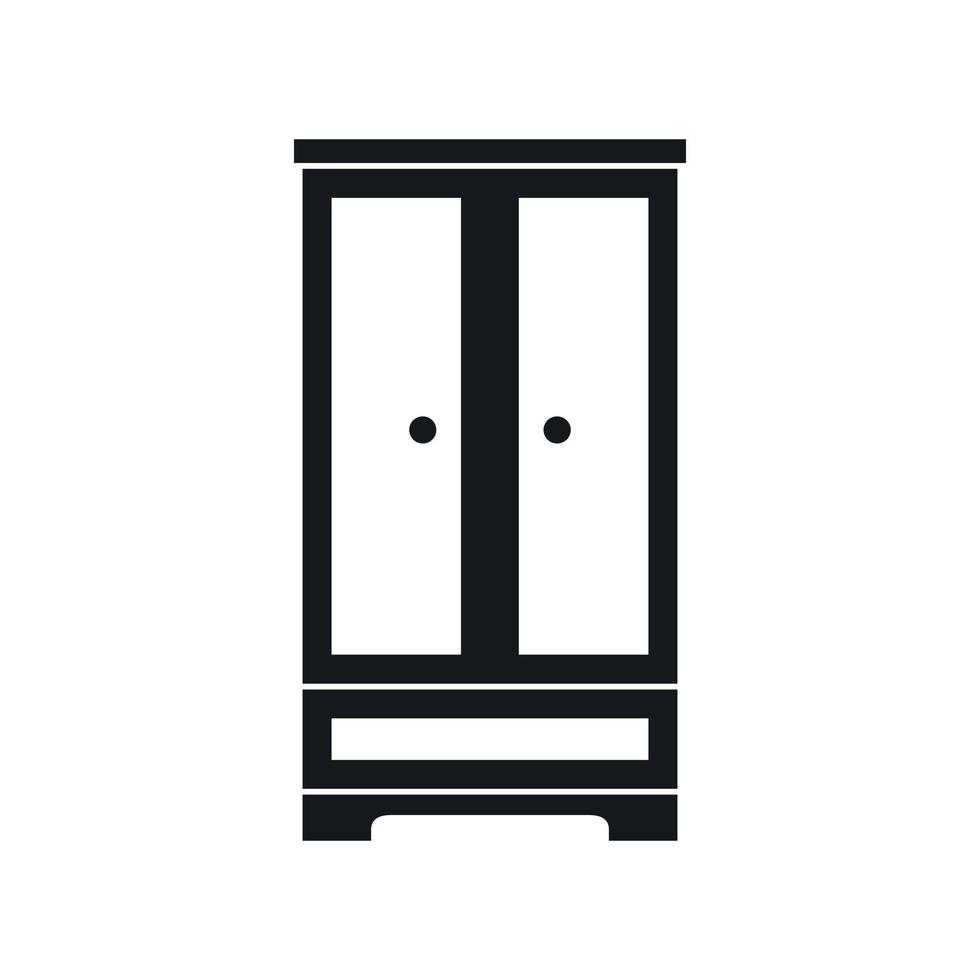 garderobe icoon, gemakkelijk stijl vector