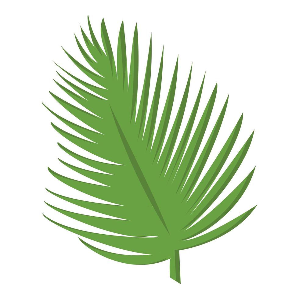 groen palm blad icoon, tekenfilm stijl vector