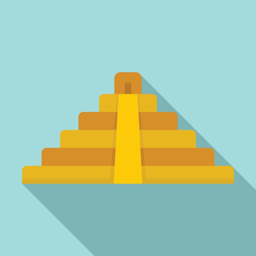 Brazilië piramide icoon, vlak stijl vector