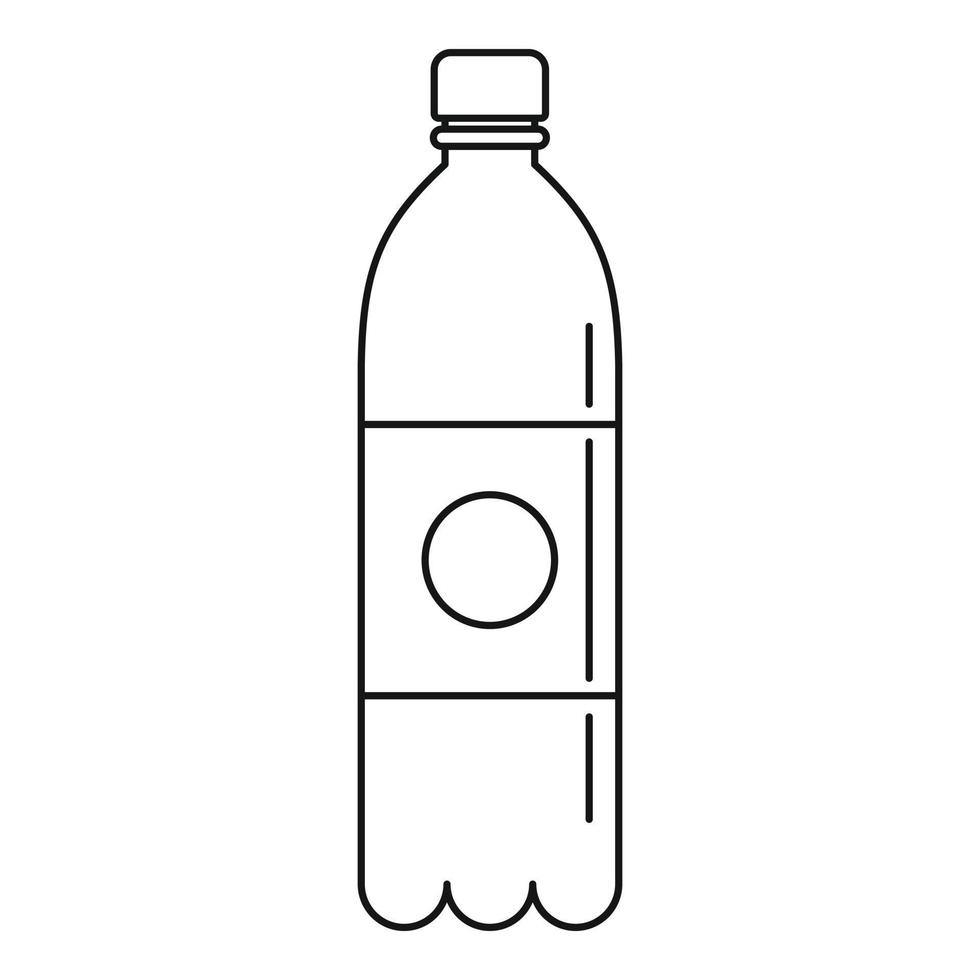 zuiver water fles icoon, schets stijl vector