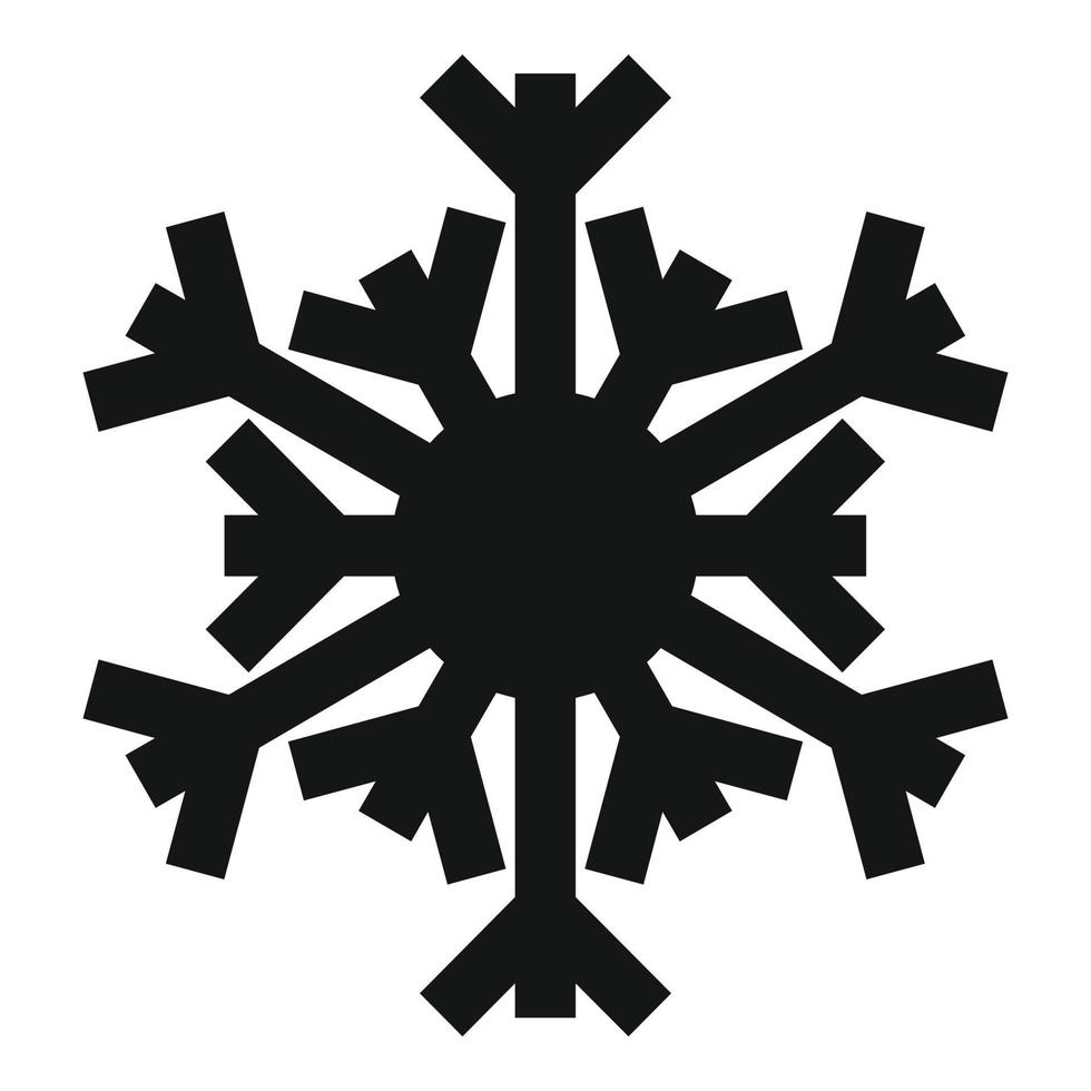 december sneeuwvlok icoon, gemakkelijk stijl vector