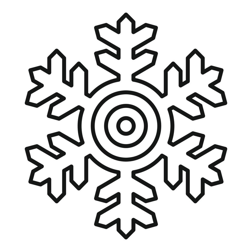 sneeuwvlok icoon, schets stijl vector