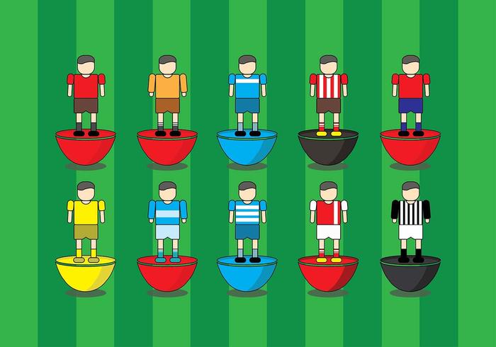 Subbuteo Game Cartoon Icon vector