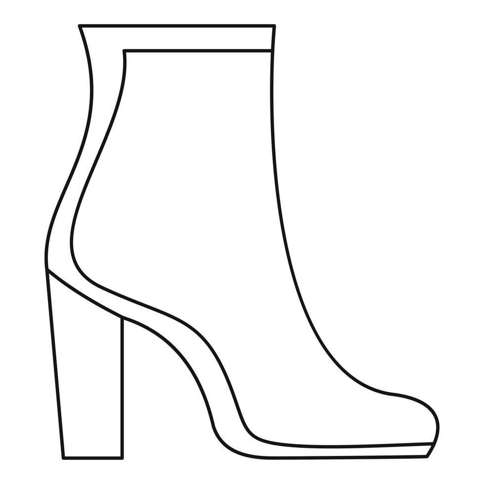 vrouw schoenen icoon vector dun lijn