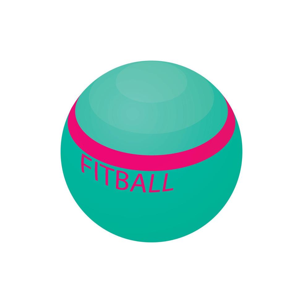 fitball icoon, tekenfilm stijl vector