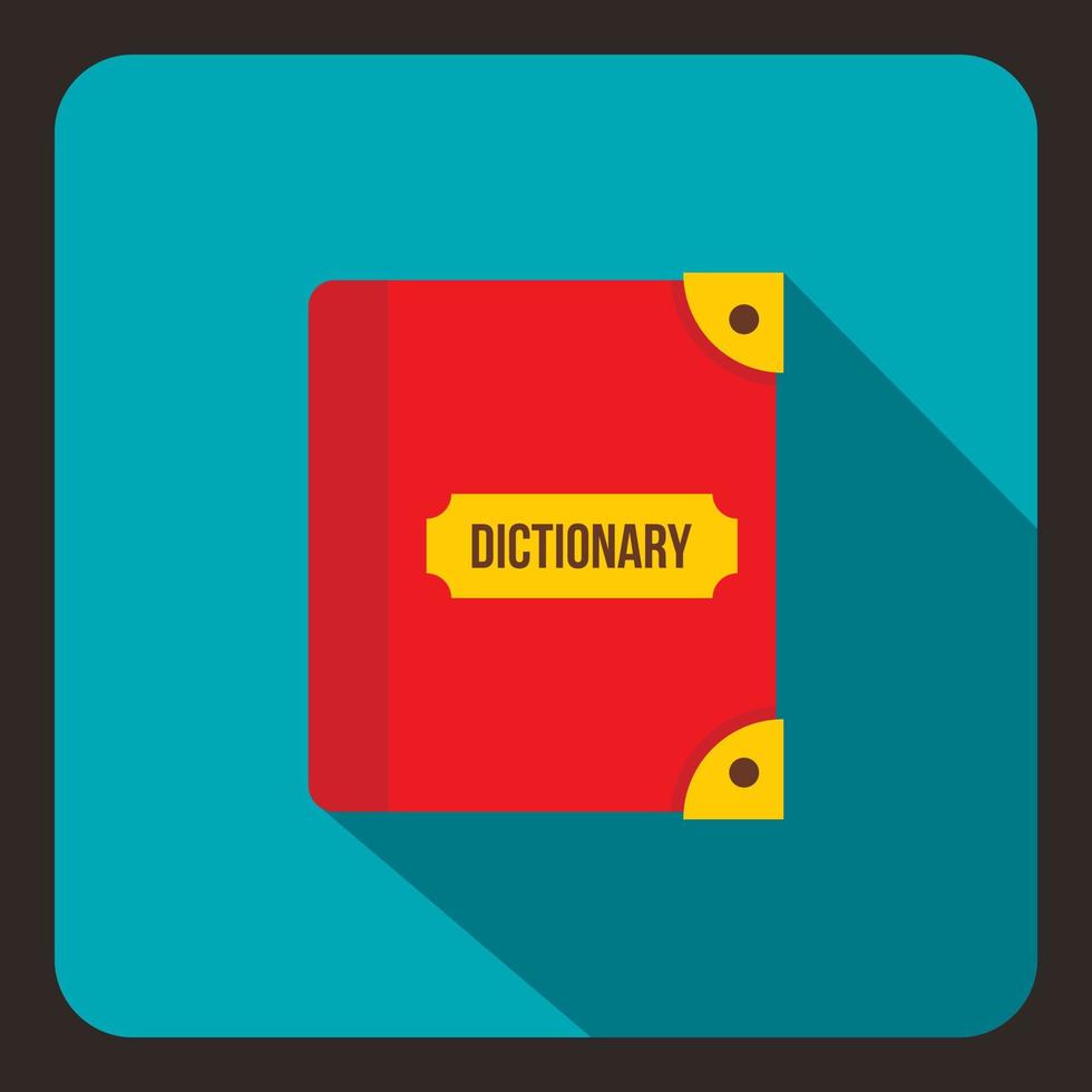 boek woordenboek icoon, vlak stijl vector