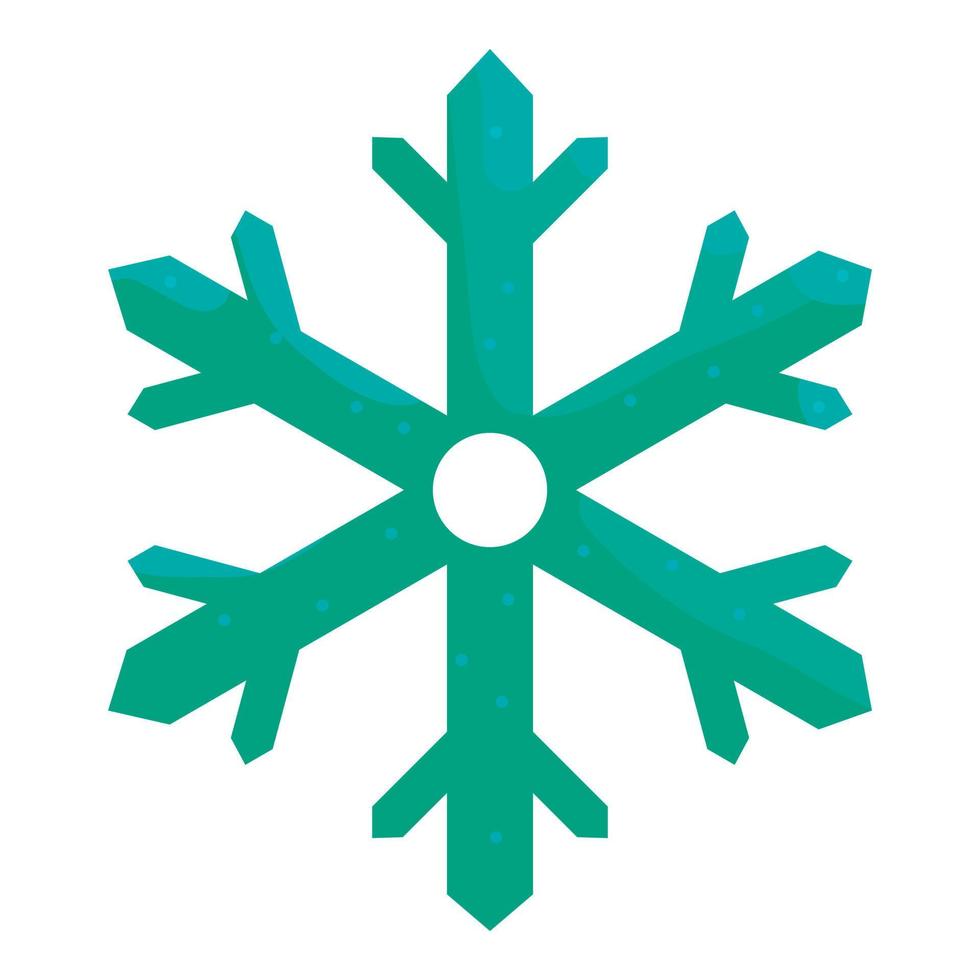 sneeuwvlok icoon, tekenfilm stijl vector