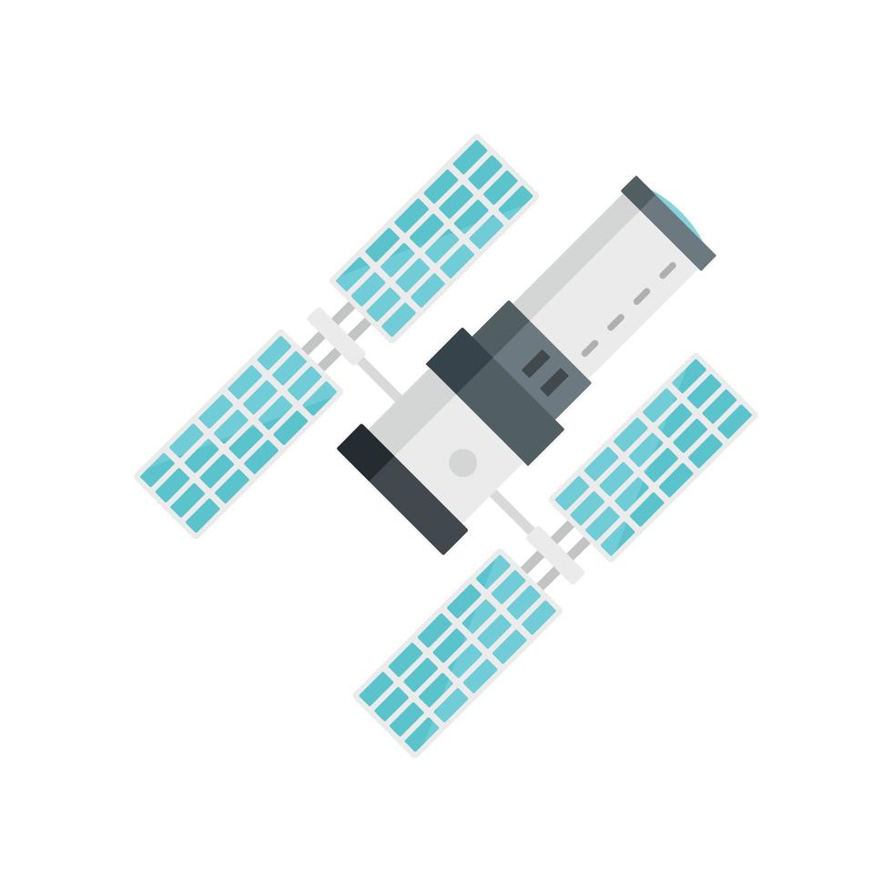 ruimte station icoon, vlak stijl vector