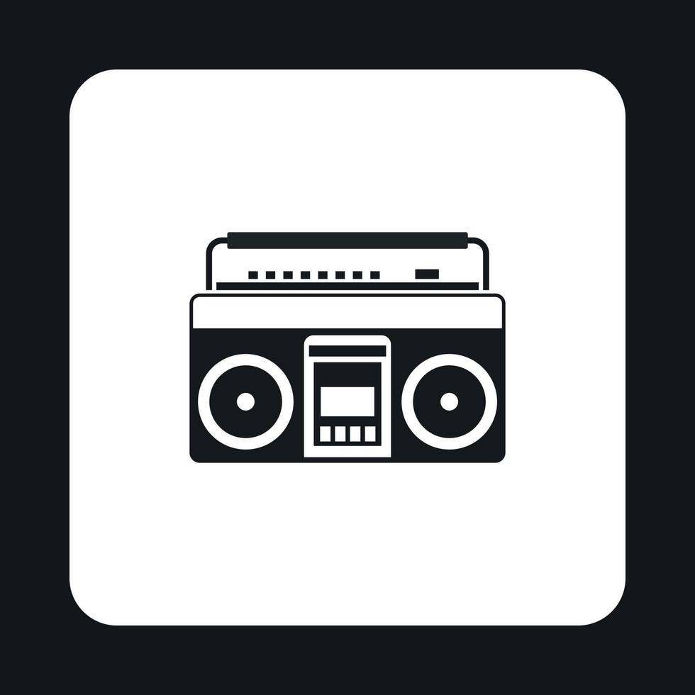 boombox of radio cassette plakband speler icoon vector