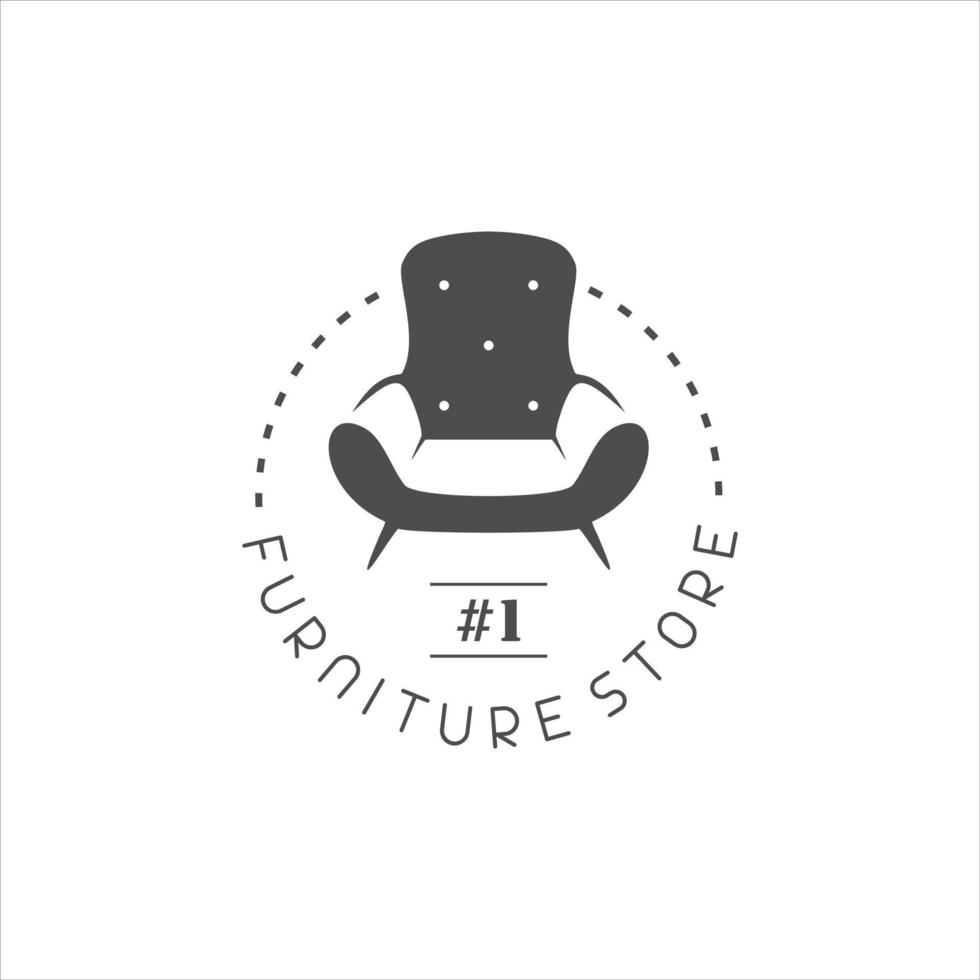 gemakkelijk meubilair logo stoel silhouet vector