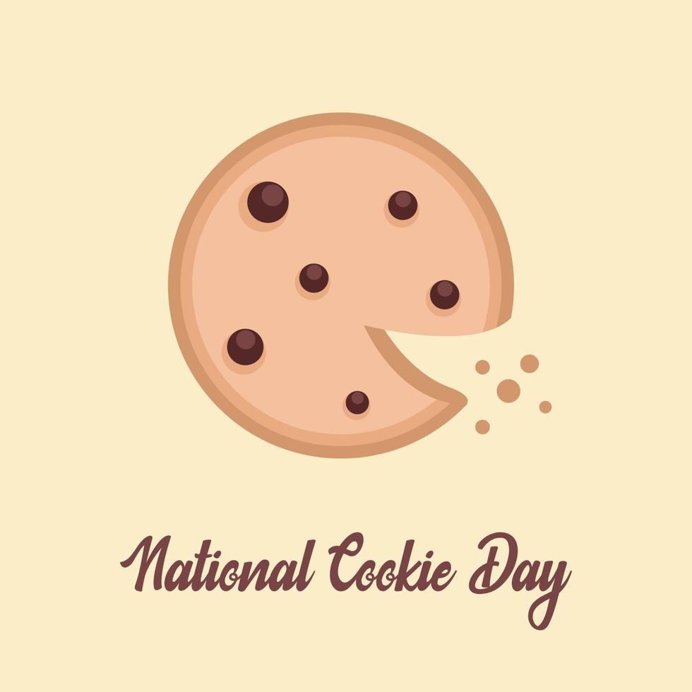 vector illustratie van nationaal koekje dag
