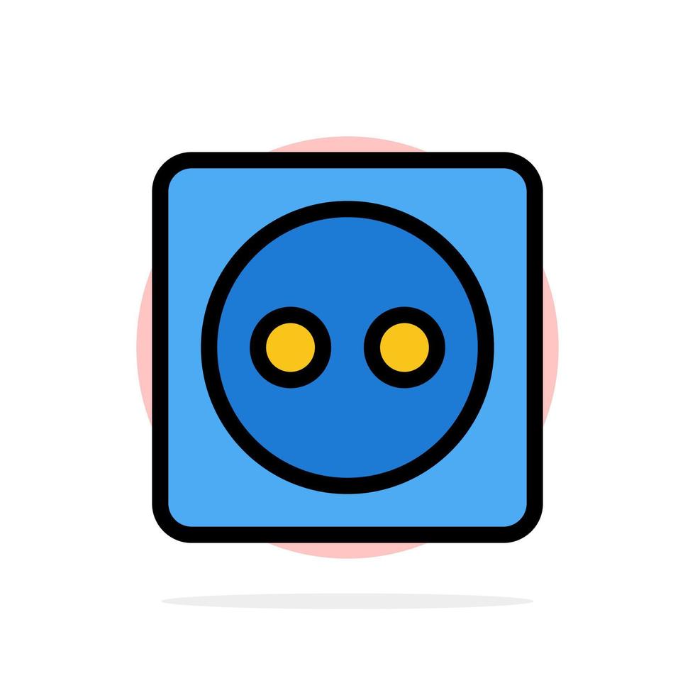 plug bord eco energie macht abstract cirkel achtergrond vlak kleur icoon vector