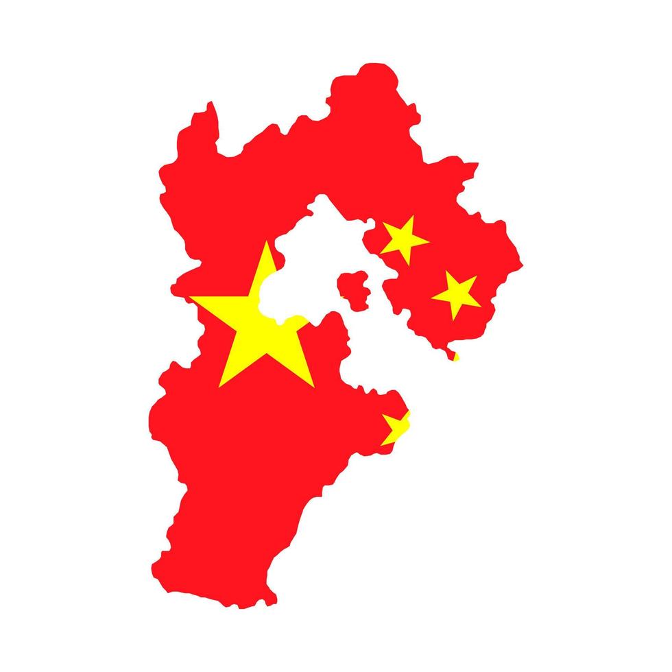 hebei provincie kaart, administratief divisies van China. vector illustratie.
