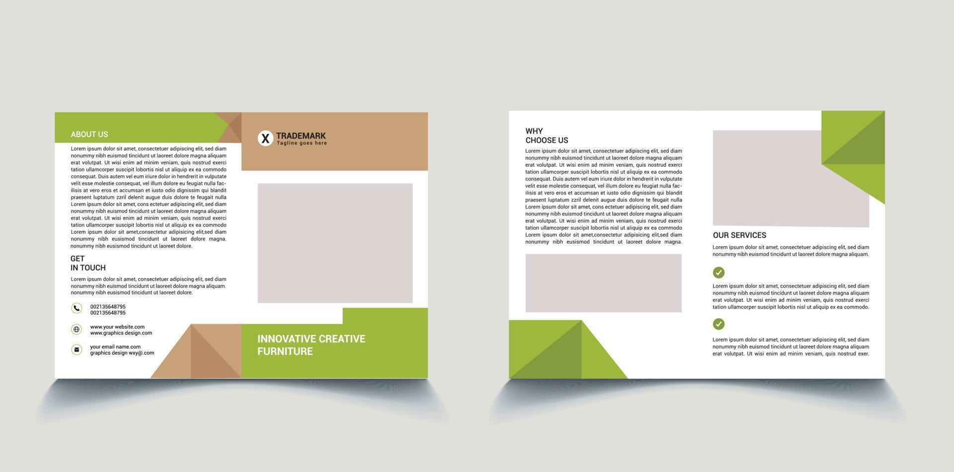 bi-fold brochureontwerp vector