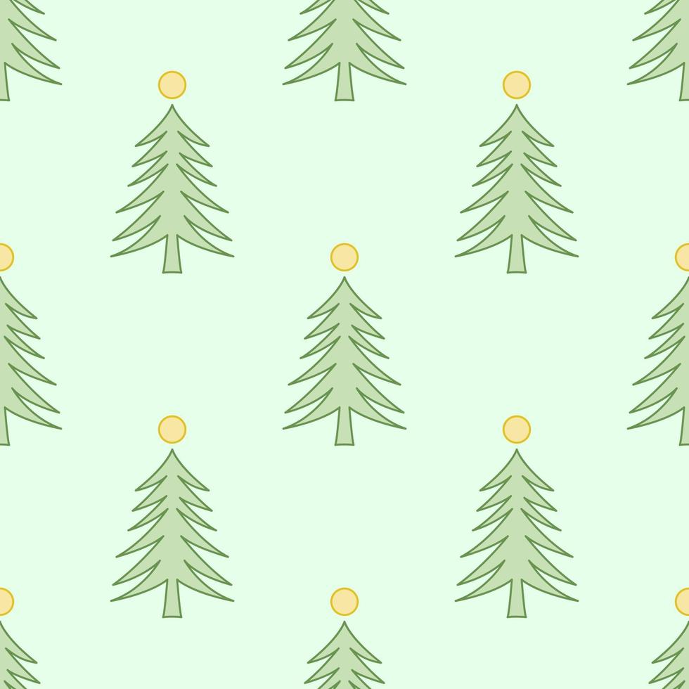 groen Kerstmis bomen, gemakkelijk vector herhaling