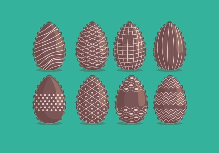 Chocolate Easter Eggs Vector