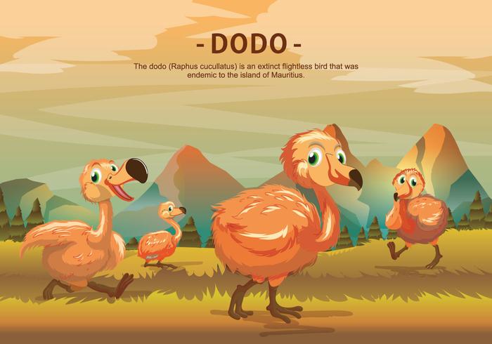 Dodo Bird Character Vector Illustration