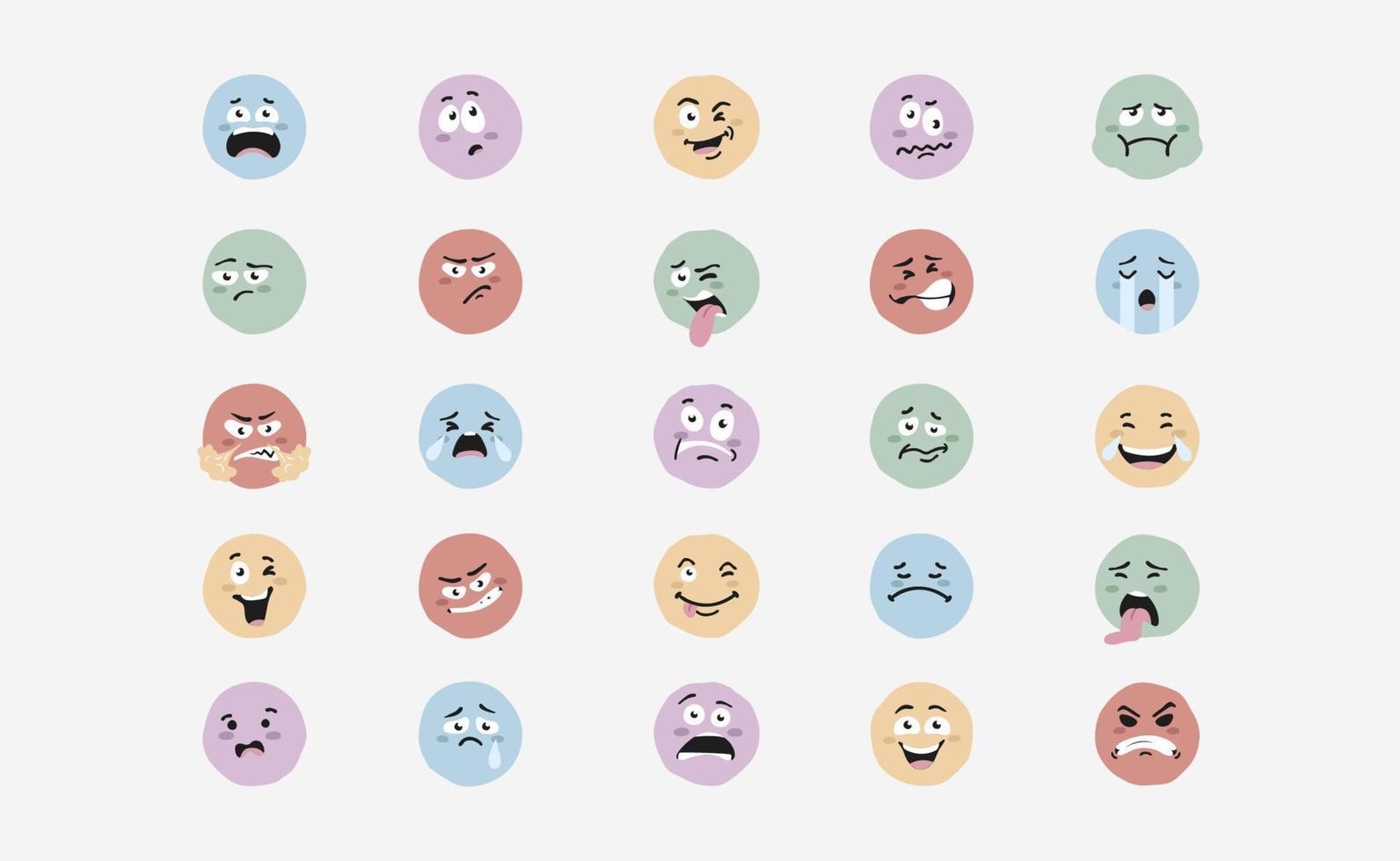 schattig emoties vector in vlak ontwerp