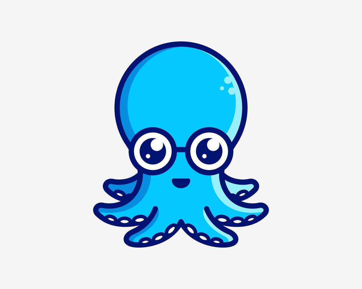 mascotte schattig Octopus voelhoorn koppotigen inktvis tekenfilm karakter kinderachtig illustratie vector