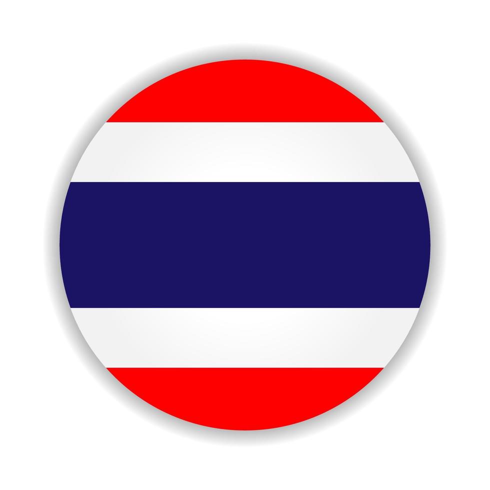 ronde vlag van Thailand. vector illustratie.