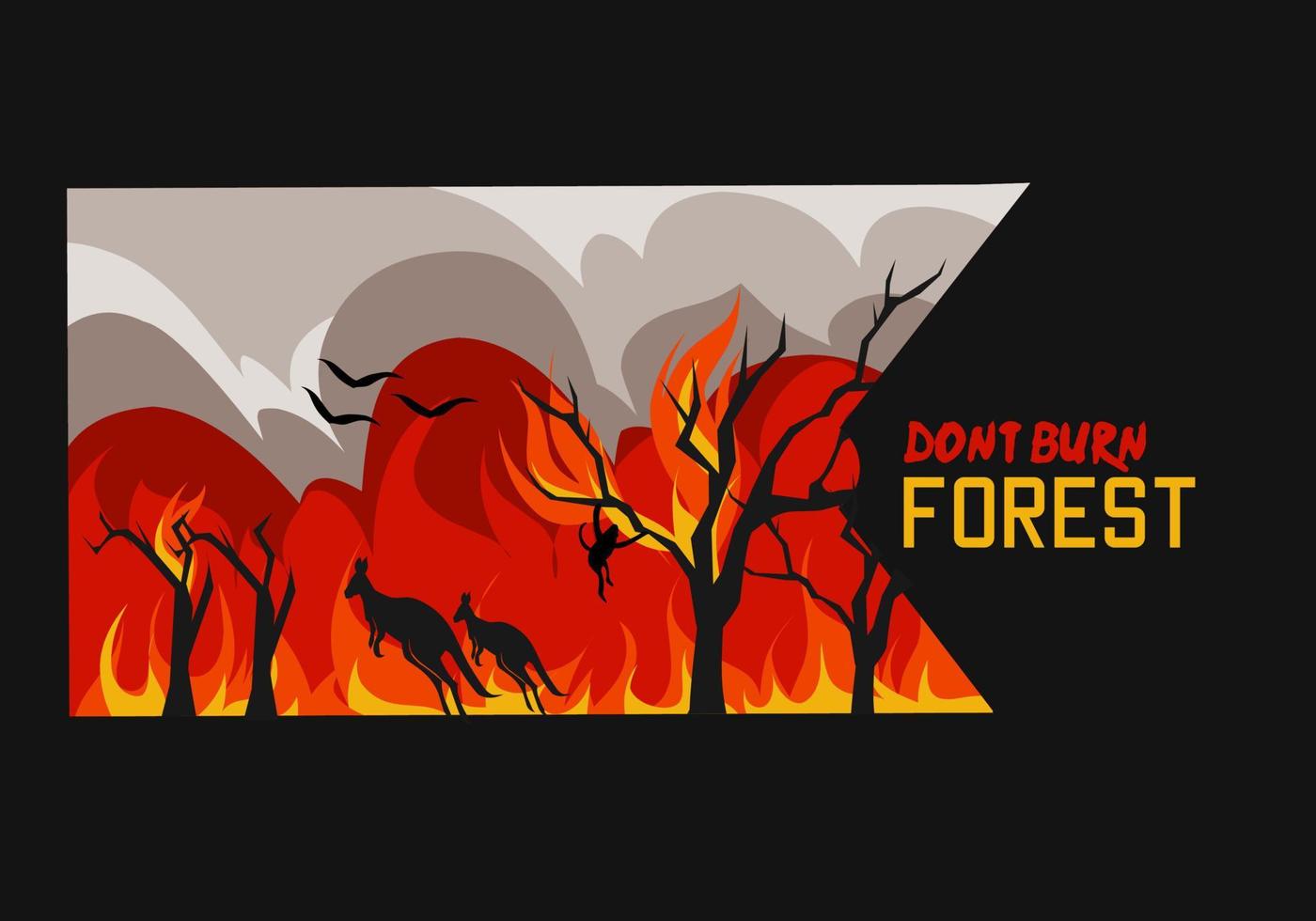 illustratie vector van niet brandwond de bos, ideaal voor print, poster, campagne, etc