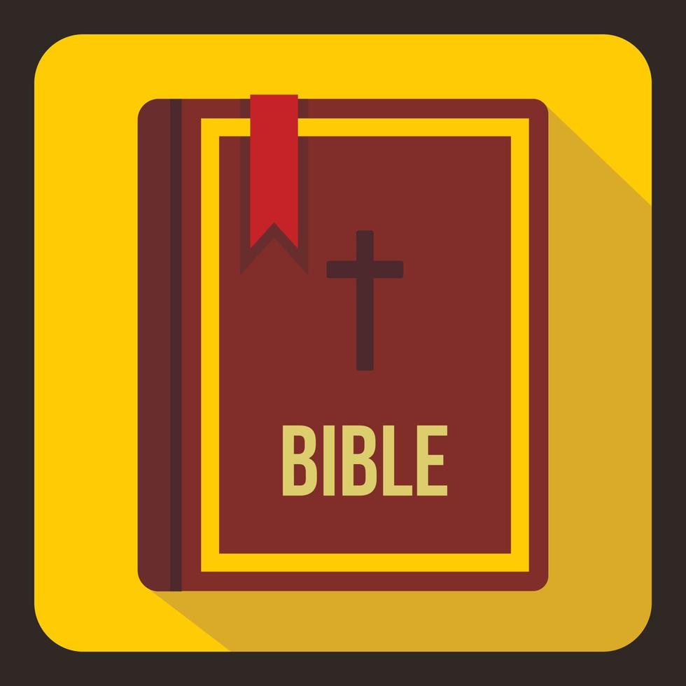 Bijbel icoon in vlak stijl vector