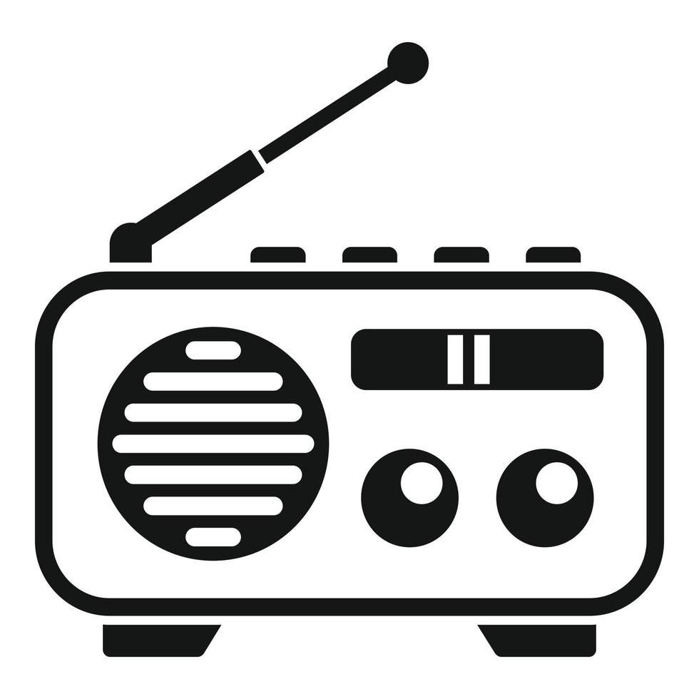 verpleging radio icoon, gemakkelijk stijl vector