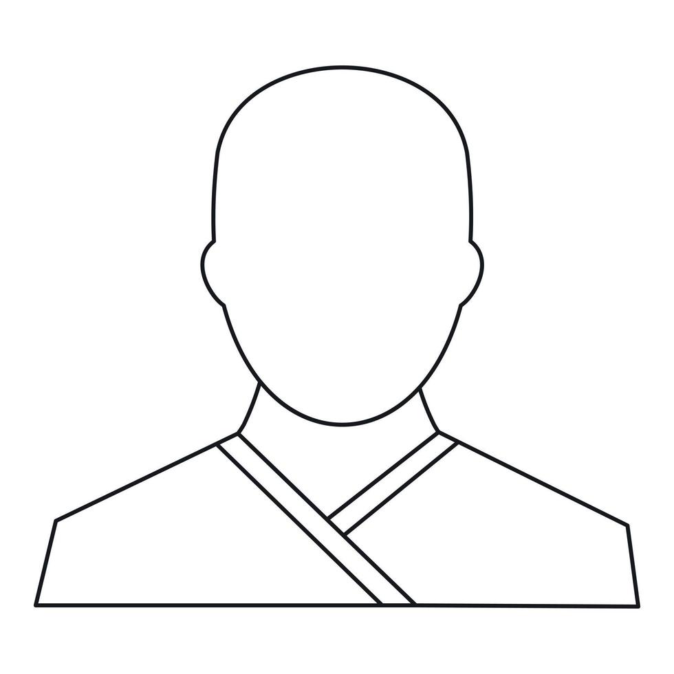 boeddhistisch monnik icoon, schets stijl vector
