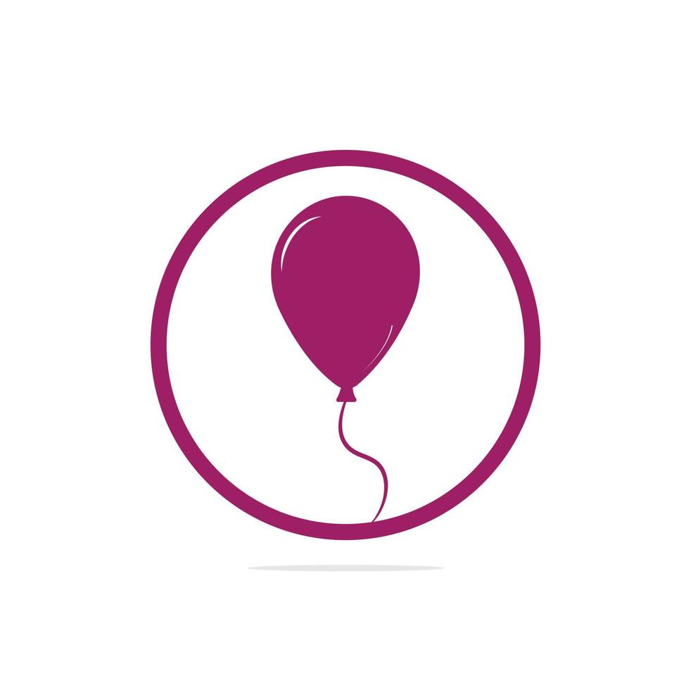 ballon logo ontwerp. geluk logo concept. viering luchtballon symbool. vector