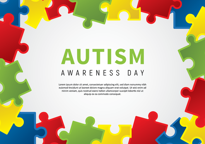 Poster Autisme Awarness Day vector