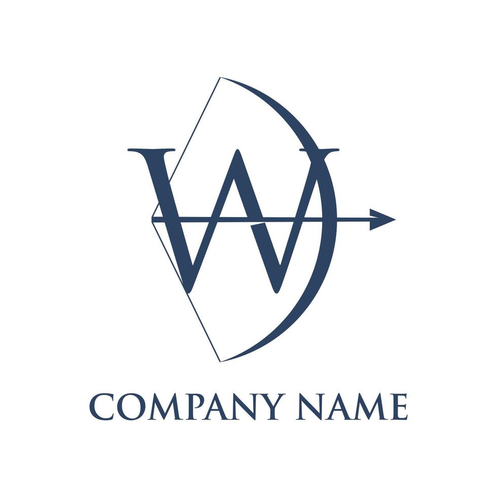 eerste w boog logo vector