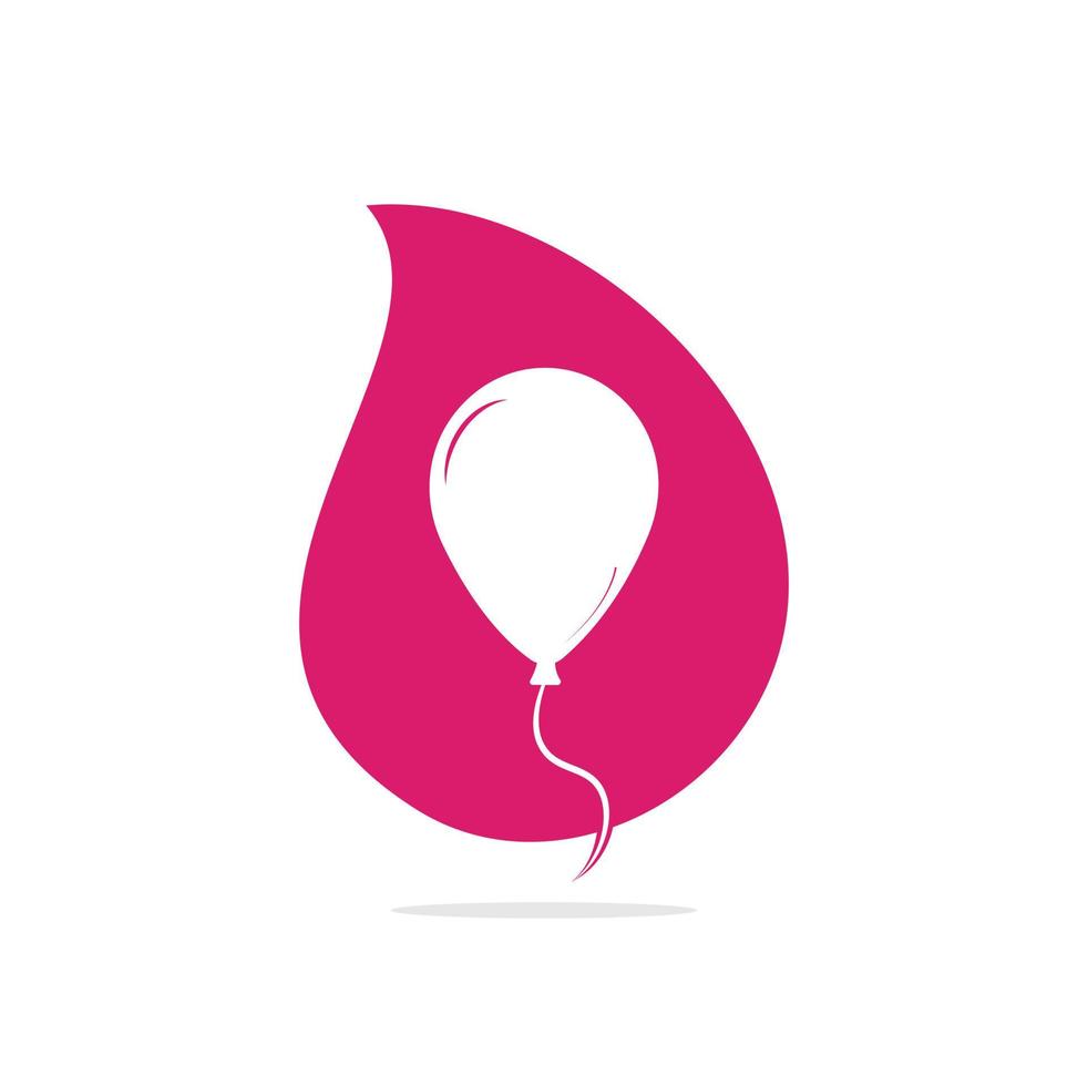 ballon logo laten vallen vorm concept ontwerp. geluk logotype concept. viering lucht ballon symbool. vector