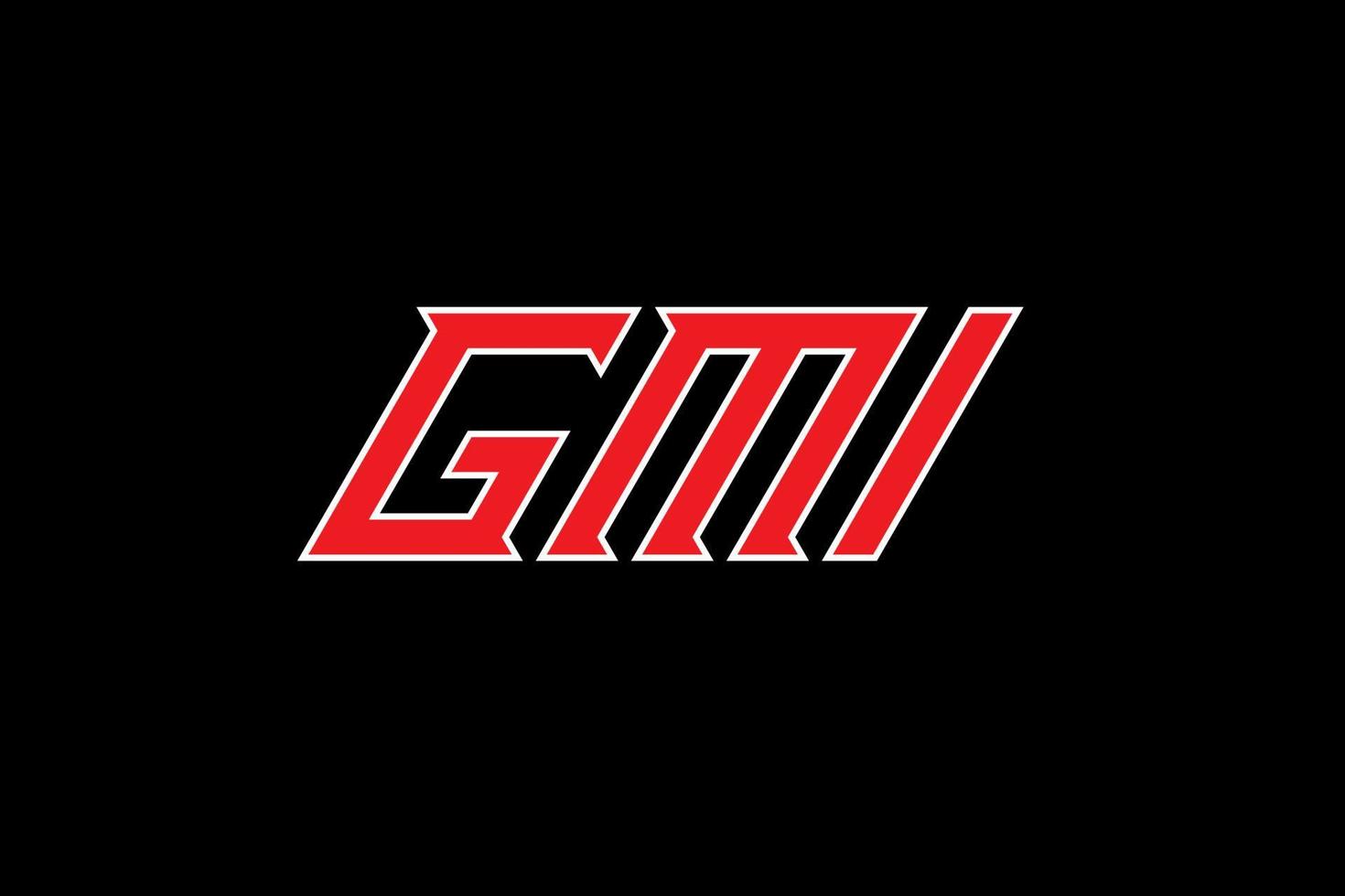 gmi brief en alfabet logo ontwerp vector