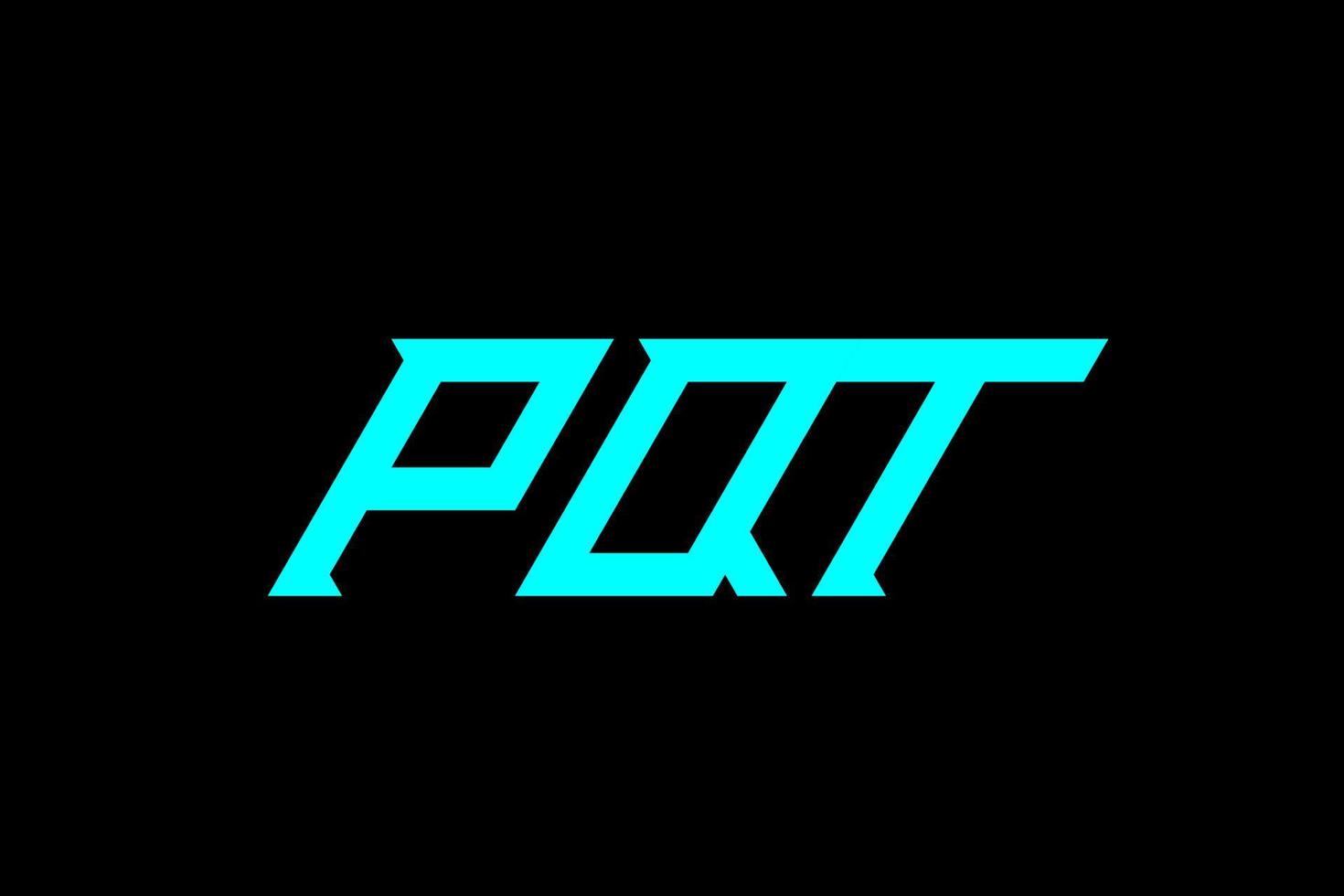 pqt brief en alfabet logo ontwerp vector