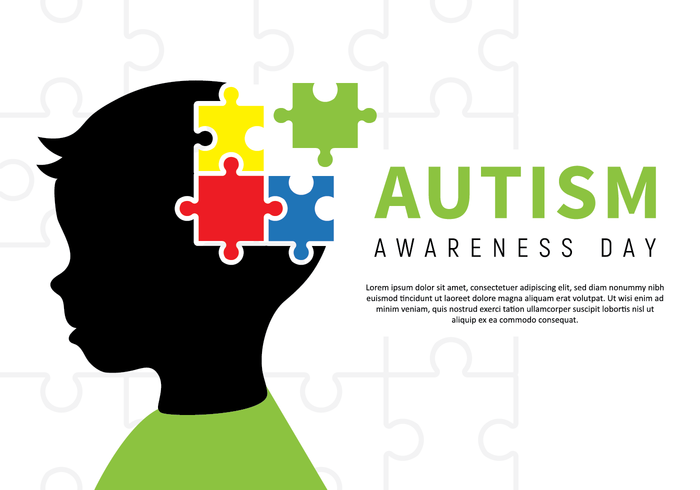 Poster Kinderen Voorlichting van het autisme vector