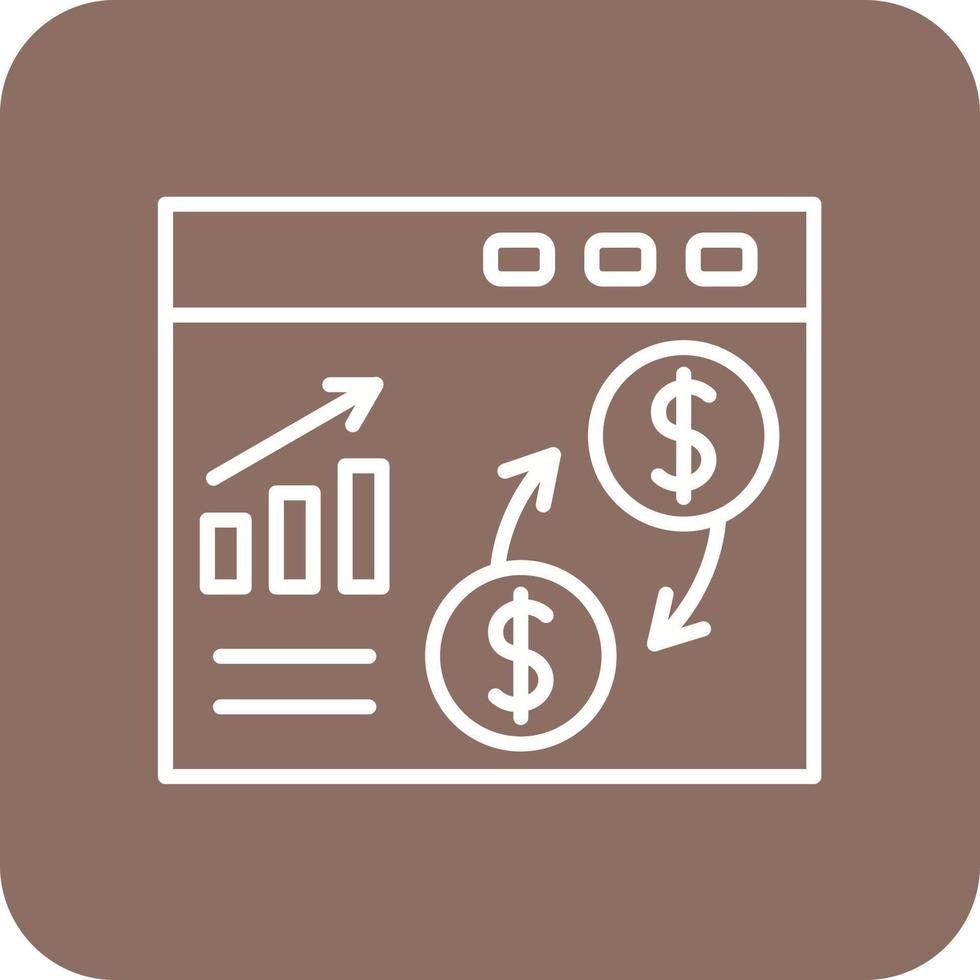 geld stromen lijn ronde hoek achtergrond pictogrammen vector