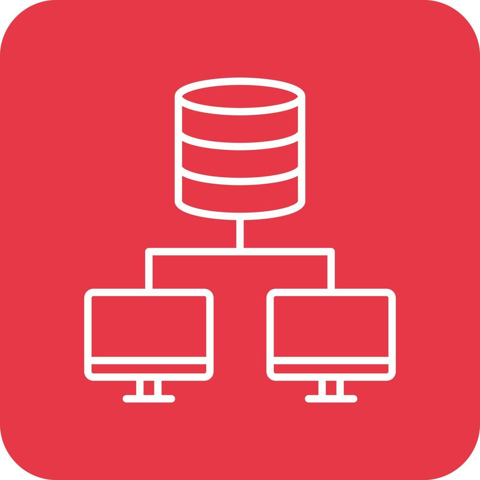 databank netwerk lijn ronde hoek achtergrond pictogrammen vector